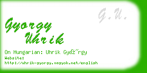 gyorgy uhrik business card